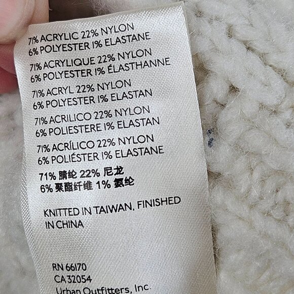 Free People Carter Pullover Knit Sweater Womens Size L Ivory OB1368378 Cream - Picture 8 of 9